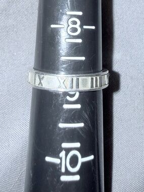 Tiffany and Co Atlas Sterling Silver Band Ring 8 3/4 size